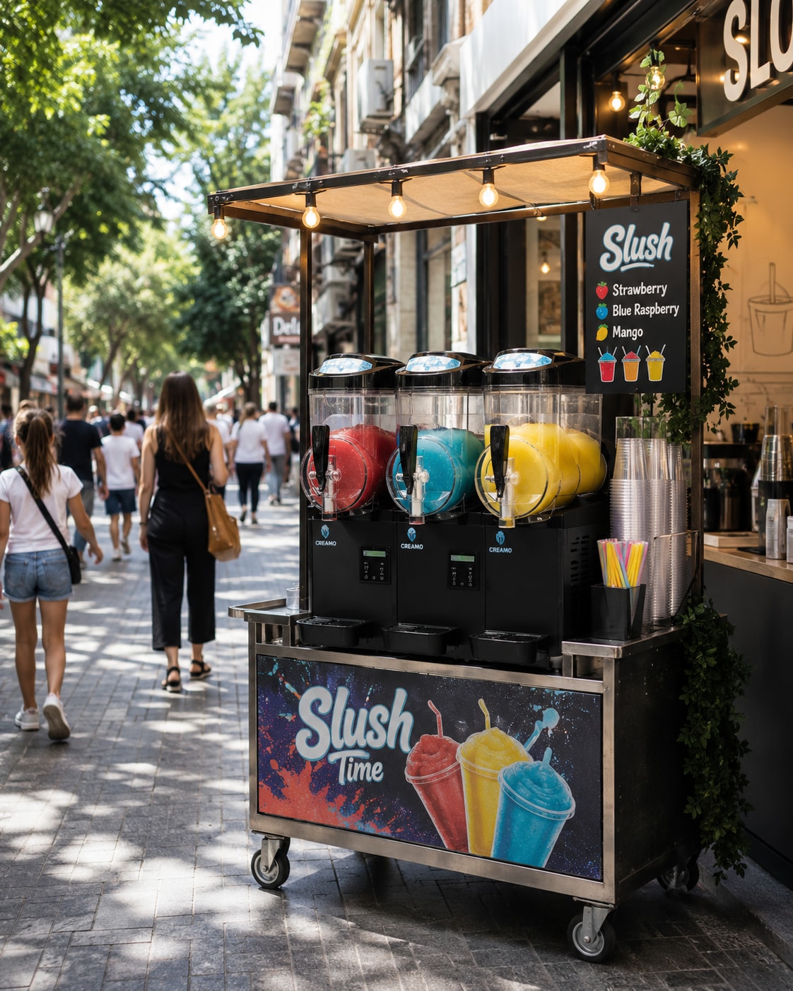 Slush cart, street side